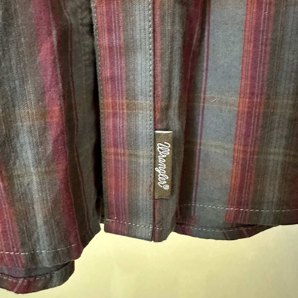 Wrangler Retro MVR152M Shirt Sz XXL Red/Gray Plaid W/Pearl Snaps - Picture 3 of 6